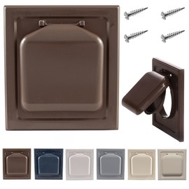NO-PEST VENT, Exclusive Dual Door Dryer Vent Cover Outdoor 4 inch or Bathroom fan, Made in USA w Highest UV Resistant Plastic in any Outdoor Vent Cover (Brown, 4 inch W/O Duct Tube)