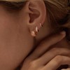 VIROMY Rose Gold Earrings for Women Trendy Small Hoop Earrings,