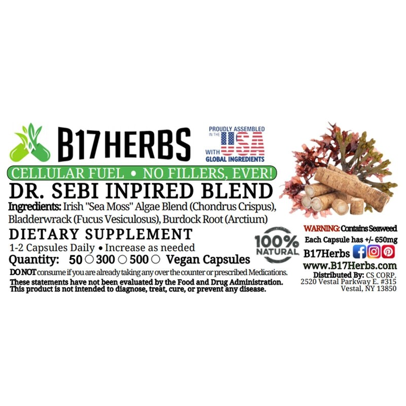 B17 Herbs Dr Sebi Inspired Blend - Irish Moss |