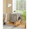 Hzuaneri Cat Litter Box Enclosure, Hidden Litter Box Furniture, Wooden