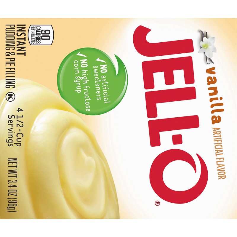 Jell-O Vanilla Pudding & Pie Filling, 3.4 oz, 4 pk