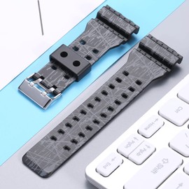 MCXGL 16mm Resin Strap Replacement for casio g shock ga110 ga100 ga120 gd100 g8900 Men's Rubber Watch Band （Includes 2 loops）