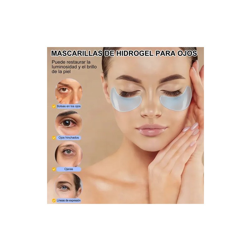 Parches Hydrogel Para Ojos Colágeno Anti Ojera Hidratante