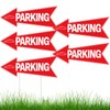 BLSUREFYX 5pcs Arrow Parking Signs with Stake 14.4"x5.5" Double Sided