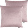 Luxton Set of 2 Velvet Square Cushion Covers Light Pink,