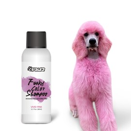 OPAWZ Color Depositing Shampoo for Dogs, Semi-Permanent Dog Hair Dye Coloring Safe Shampoo, Non-Toxic Colorwash Shampoo for Pets (Vivid Pink, 2.1 fl.oz / 60mL)
