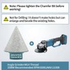 JeeynoTols Diamond Beveling Chamfer Bit - 35mm/1-3/8" Diamond Countersink Drill