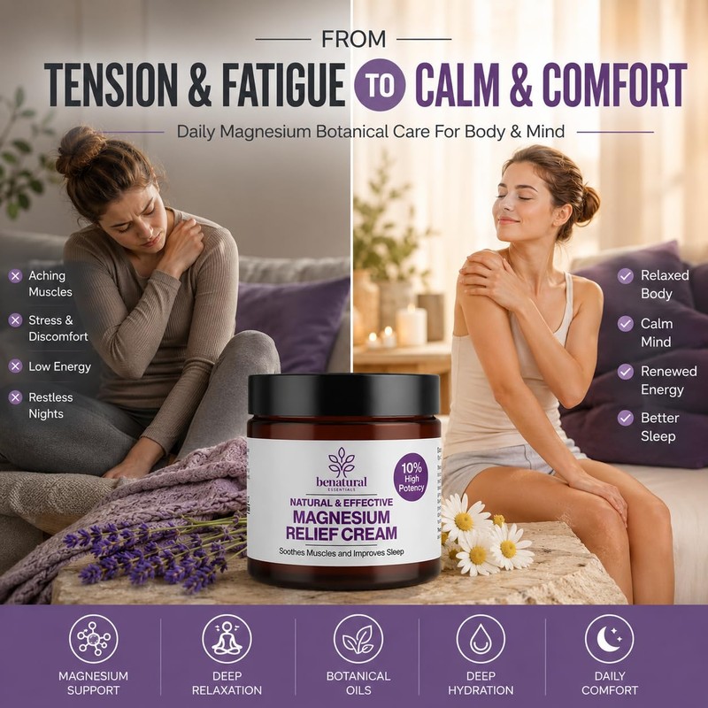 Benatural Essentials All Natural Magnesium Relief Cream 100g | Soothes