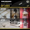3pk Small Wire Brushes for Cleaning | Mini Wire Wool