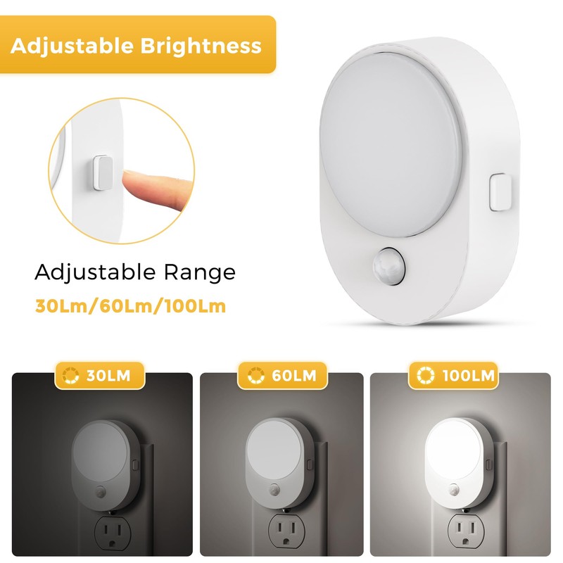 L LOHAS LED Plug in Night Light with Motion Sensor