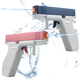 generic 2 Pack Water Guns Water Pistol Squirt Guns Water Blaster Soaker 100CC Capacity for Kids & Adults Summer Swimming Pool Party Beach Outdoor Activity, Pink and Blue