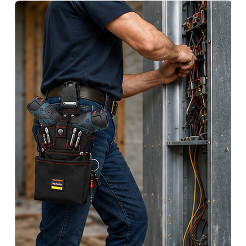 Rotatable Drill Tool Bag for Belt Organization – Quick-Hanging Oxford
