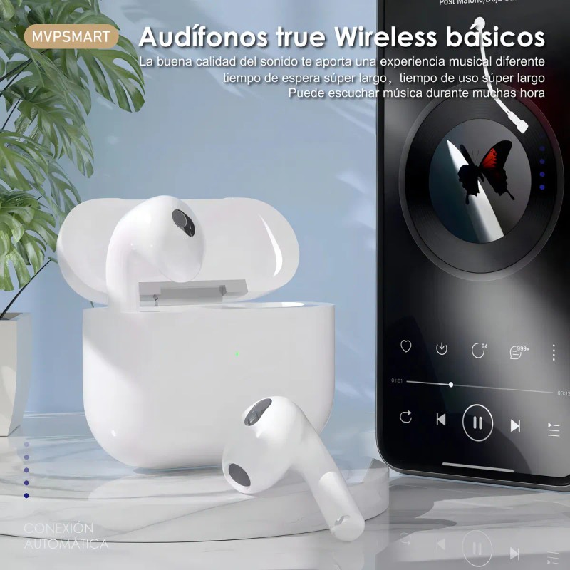 Auricular Inalámbrico Mvpsmart Wireless Headset R60s Bluetooth Color Blanco