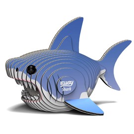 EUGY Yugie Shark Paper 3D Puzzle - Great educational toy for elementary school students, boys, girls, and adults alike