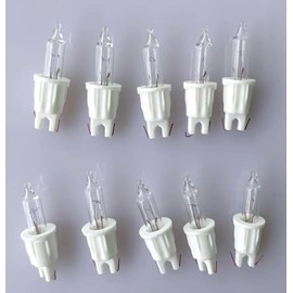 ShuoHui Replacement Bulb for Mini Fairy Lights, 12 V, 1.2 W / Blister / Plug-In Socket, Warm White, 8 mm Base (10)