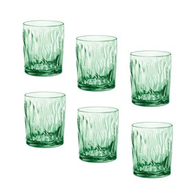 Bormioli Rocco Water Cool Green Glass, Set of 6, 10.25 oz