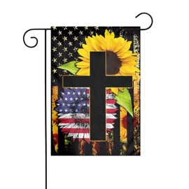 God Bless America Flag Brass Grommets Vivid Color 12x18in Garden Decoration Outdoor Decoration Holiday Decoration Farm Decoration Anniversary Decoration