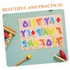 WOONEKY 1Set Arabic Alphabet Shape Puzzle Early Education Matching Game