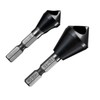 KEWAYO 4Pcs Countersink Chamfer Tool, HSS M35 Cobalt Tiain Coated,