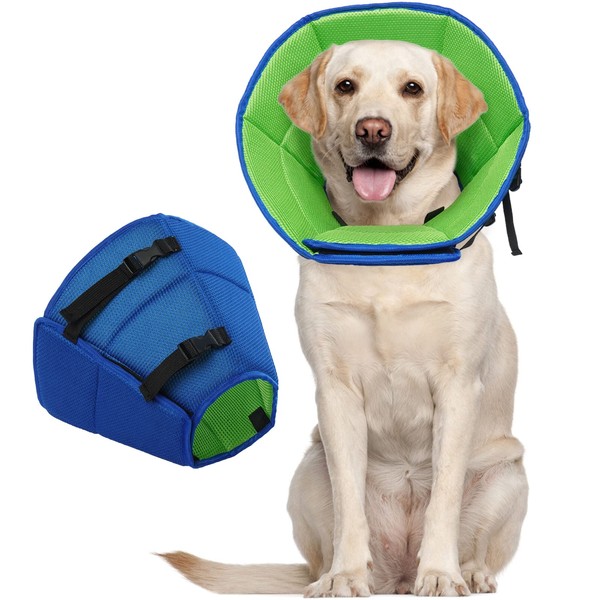 LETSQK Dog Cone Collar After Surgery, Adjustable Dog Recovery Cone