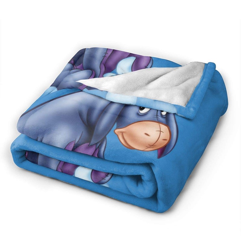 JKU Eeyore Fleece Blanket Super Soft Large Lightweight Cozy Luxury
