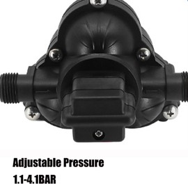 RV Pump, 12V RV Water Pump, Electric Pressure Pump with Pressure Switch for Camper Yacht Marine Garden, 45PSI Self-priming Pump with Adapter, Filter