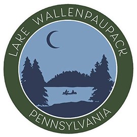 Lake Wallenpaupack, Pennsylvania Crescent Moon Boat Vinyl Printed Die-Cut Decorative Auto Decal Sticker ~ Lake Life Adventure Souvenir Vacation Series