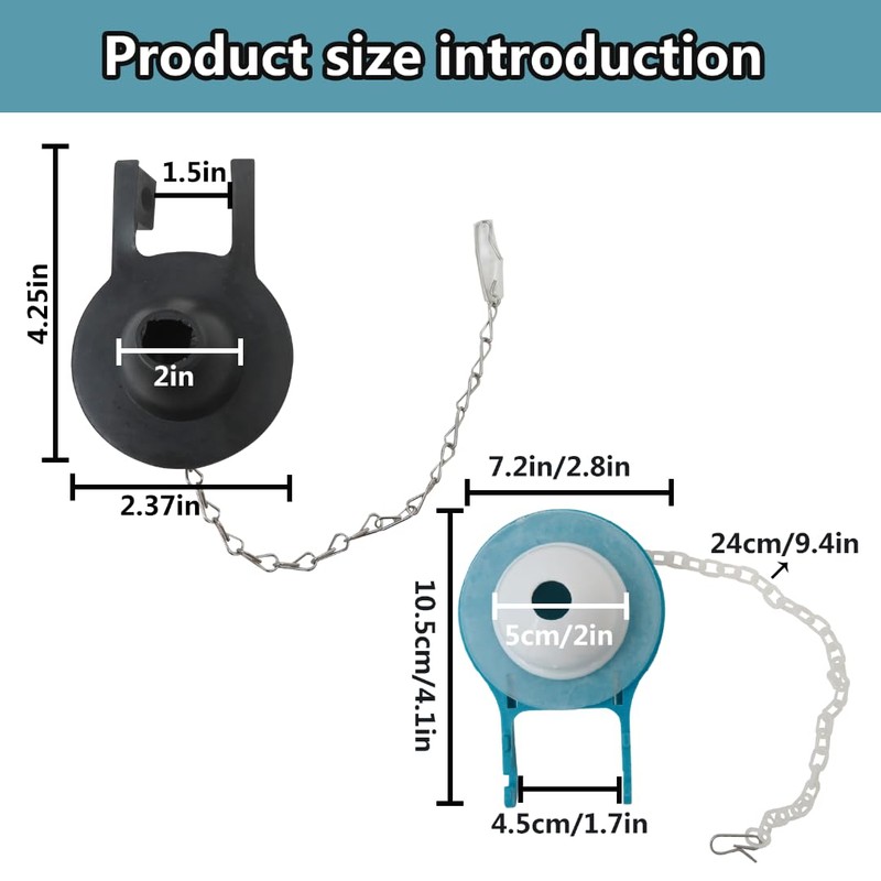 2024 Upgrade Flexible Rubber Toilet Flapper - Prevents Leaky, Corroded