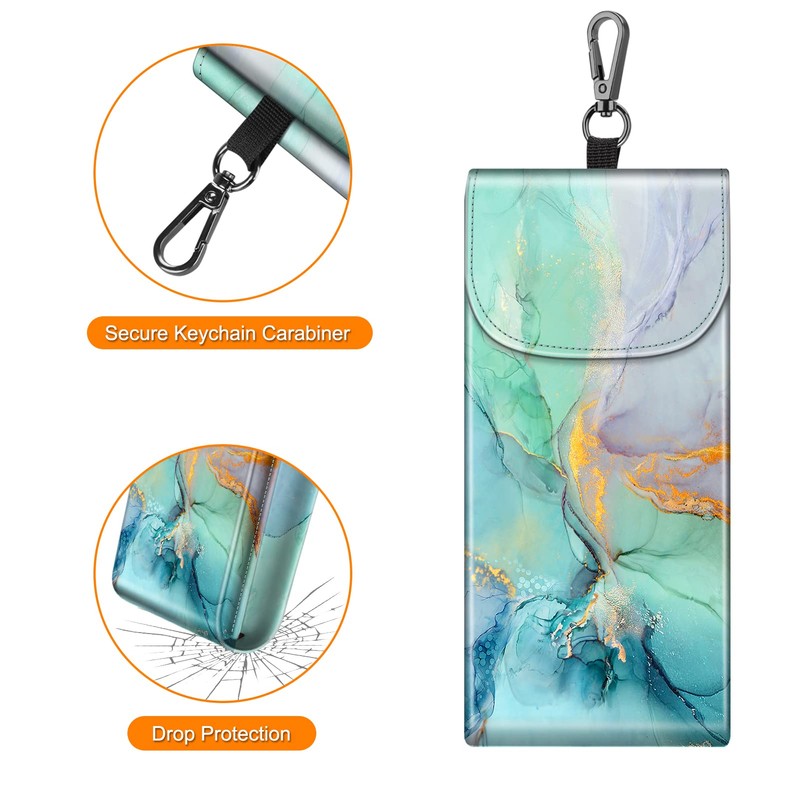Fintie Glasses Case for 2 Glasses with Carabiner Hook, Portable