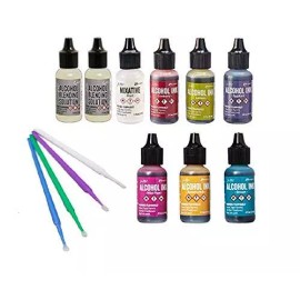 Purple Turtle Products Tim Holtz Adirondack Alcohol Ink Value Pack Bundles of Favorite Colors Plus