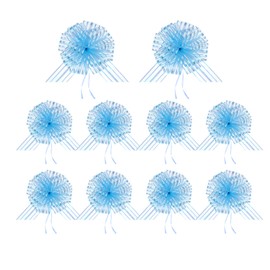 Big Bows for Gift Wrapping Party Car Bows Pull Bows for Gift Baskets Birthday Bows Flower Gift Warp Bows B15-Light Blue-10pcs