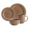 Rachael Ray Cucina Dinnerware 16-Piece Stoneware Dinnerware Set, Mushroom Brown