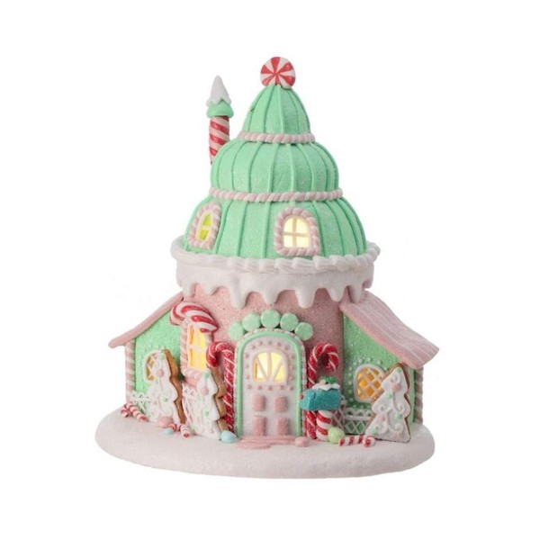 Regency International Ice Cream Cone House Figurine, 10 inches, Multi-Color,
