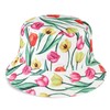 AYPOW Cotton Reversible Bucket Hats Women Floral Pattern Fisherman Hat,