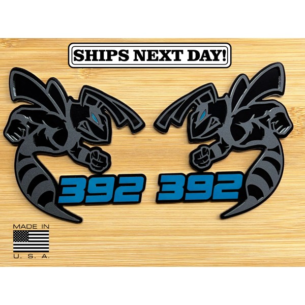 UsaStandard 392 Hornet Badges Emblem BEE (2) Light Blue Eye