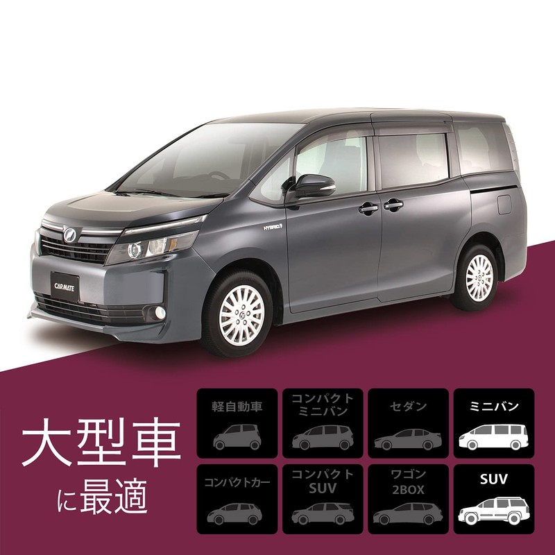 カーメイト 車用 タテも大きい ルームミラー 3000R 緩曲面鏡 290mm 高反射鏡 【大型 ミニバン