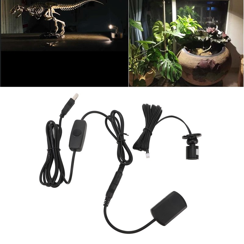 5pcs Mini LED Spot Lights USB 5V 6.6ft Warm Light