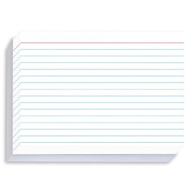 Index Cards 5x8 Ruled - Pinovk Flash Cards for Studying, White Index Cards, File Note Cards, Study Cards, Flash Cards, Study Cards, 50 Pcs Lined Index Flashcards for Office and School Supplies