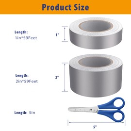 ZTTXL Faraday Tape Double Conductive Cloth Tape, with Conductive Adhesive for, Grounding, EMI Shielding, Wire Harness, Cable Interference Blocking (1in x 59 Feet+2in x 59 Feet)