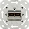 Universal Data Socket CAT6 2 x 45° Suitable for Gira,