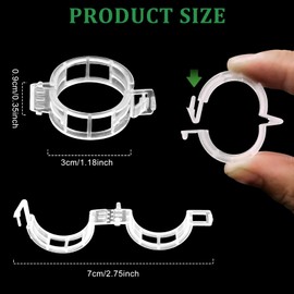 Ntwdby Pack of 500 Plant Clips, Plant Clips, Tomato Clips, Plant Clips for Climbing Plants, Plant Support Clip for Tomatoes, Cucumbers, Flowers, Peas, Peppers and Other Vine Plants