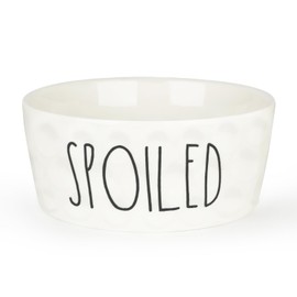 WoofinPets 70OZ Ceramic Dog Bowl - 8'' Non-Slip Feeder for Medium & Large Dogs, Suitable for Dry & Wet Food, White, Microwave & Dishwasher Safe