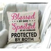 Swono Blessed by God Spoiled by My Husband Cotton Burlap