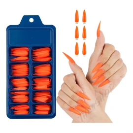 THE9SHOP 100 Postizas Completas Coffin Nails Tips Art Sets,colorful