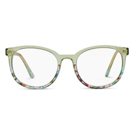 Peepers by PeeperSpecs Oprah's Favorite Women's That's a Wrap Round Blue Light Blocking Reading Glasses - Green +3.00
