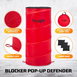 Yes4All Pop Up Defender, 3-Pack Basketball Youth Training Equipment, Portable Football Soccer Basketball Drill Defender
