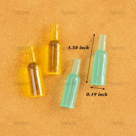 AUEAR, 24 Pieces Lovely Miniature Beer Bottles 1-3/8"x3/8" for 1:12 Kitchen Food Accessories