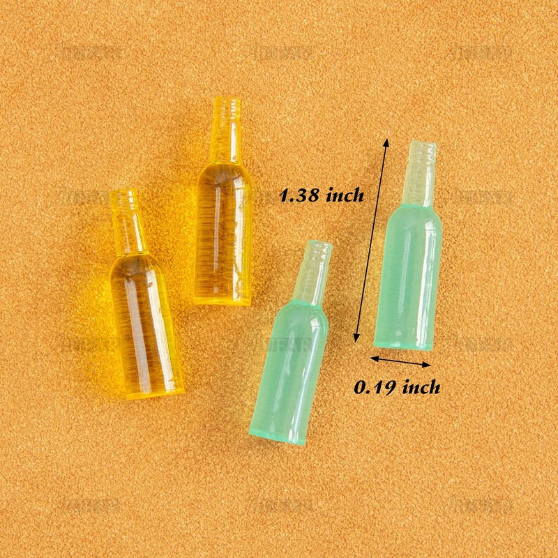 AUEAR, 24 Pieces Lovely Miniature Beer Bottles 1-3/8"x3/8" for 1:12