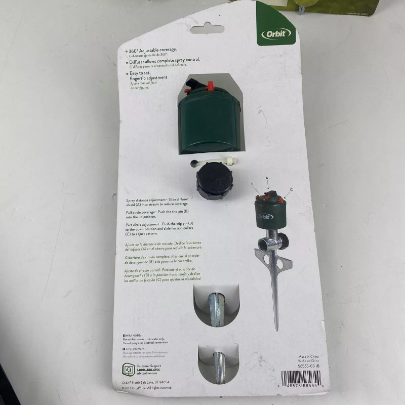 Orbit 3-Orbit Gear Drive Sprinkler Small Quiet 360 Degree Adjustable