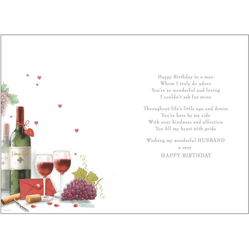 Birthday Card Husband - 9 x 6 inches - Regal